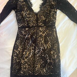 Elegant Black Lace Dress